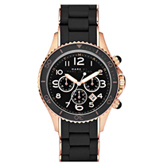 MARC BY MARC JACOBS[マークバイマークジェイコブス]MODEL NO.mbm2553 Rock40 Chrono ブラック×ピンクゴールド