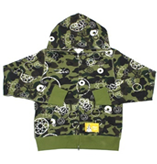  A BATHING APE（ア・ベイシング・エイプ）1stサル迷彩柄ジップパーカー