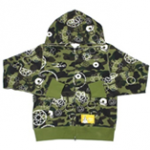 A BATHING APE（ア・ベイシング・エイプ）1stサル迷彩柄ジップパーカー